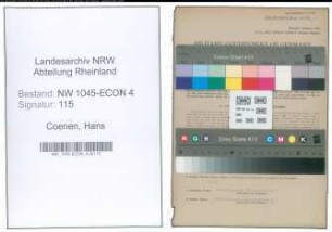 Entnazifizierung Hans Coenen , geb. 21.04.1905 (Justitiar)