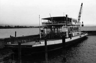 Kressbronn: Stapellauf Fährschiff M.S. Friedrichshafen, ausgedient: Fährschiff "Schussen"