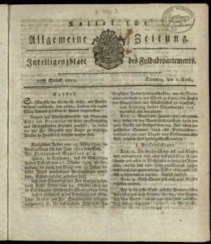39tes Stueck, Sonntag, den 1. April 1810