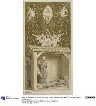 Tod der hl. Elisabeth. Entwurf zum Wandbild auf der Wartburg