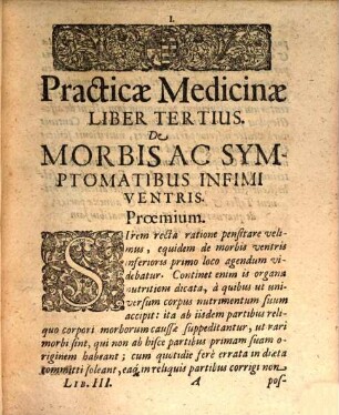 Liber ... Practicae Medicinae ... Danielis Sennerti D., 3