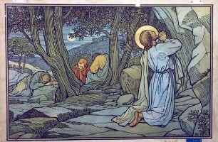 Jesus betet im Garten Gethsemane