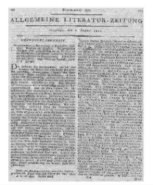 Britisches Magazin für Prediger. Bd. 1, St. 1. Hrsg. von J. W. H. Ziegenbein. Braunschweig; Helmstedt: Fleckeisen 1799