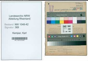 Entnazifizierung Karl Kemper , geb. 26.09.1876 ()