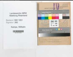 Entnazifizierung Wilhelm Auf'm Kampe , geb. 12.09.1893 (Prokurist)