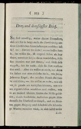 Drey und dreyssigster Brief.