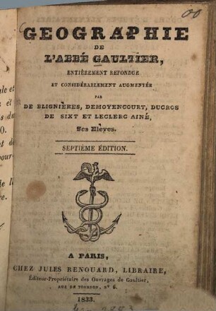 Géographie de l'abbé Gaultier