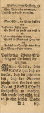 Bußfertige Lebens-Prüfung und Erkäntniß der Sünden