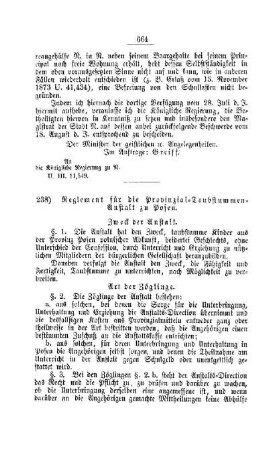 Reglement für die Provinzial-Taubstummen-Anstalt zu Posen : [V. Elementarschulwesen]