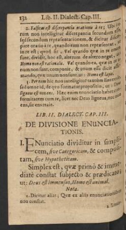 Cap. III. De Divisione Enunciationis.