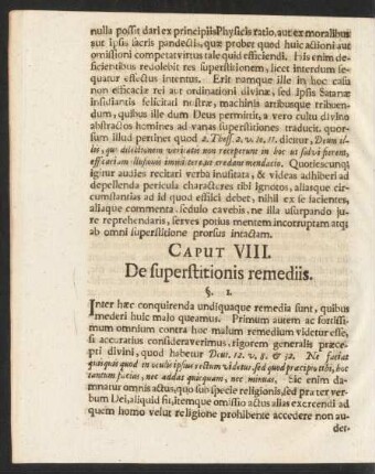 Caput VIII. De superstitionis remediis.