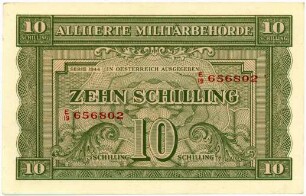 Geldschein, 10 Schilling (ATS), 1944
