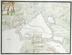 WHK 5 Französisch-Holländischer Krieg von 1672-1678: Plan der Festungsanlagen von Gent, 1678