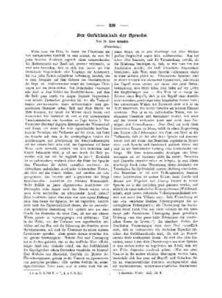 Der Gefühlsinhalt der Sprache : (Fortsetzung)