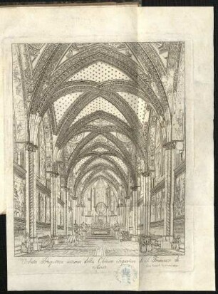 Veduta Prospettica interna della Chiesa Superiore di S. Francesco di Asisi
