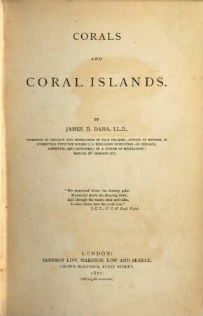 Corals and Coral Islands
