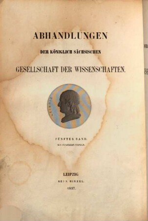 Abhandlungen der Mathematisch-Physischen Klasse der Königlich-Sächsischen Gesellschaft der Wissenschaften, 3. 1855/57 (1857)