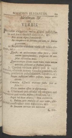 Membrum IV. De Verbis