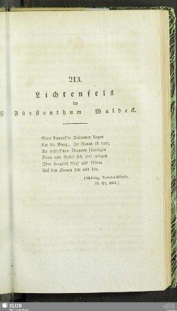 213. Lichtenfels im Fürstenthum Waldeck