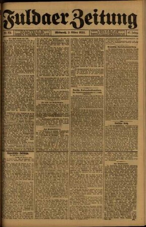 Ausgabe vom Mittwoch, den 03. März 1920.