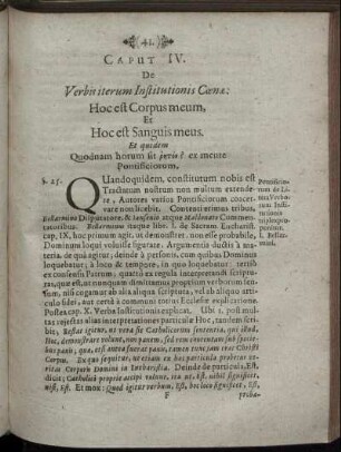 Caput IV. De Verbis iterum Institutionis Cœnæ [...]