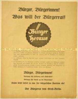 Propagandaschrift zur Programmatik der bürgerlichen Parteien