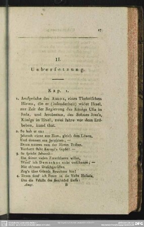 II. Uebersetzung