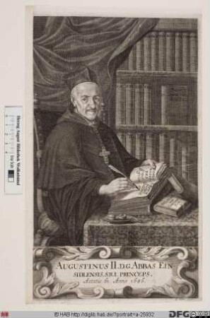 Bildnis Augustin II. (Reding von Biberegg), 1670-92 Fürstabt von Einsiedeln