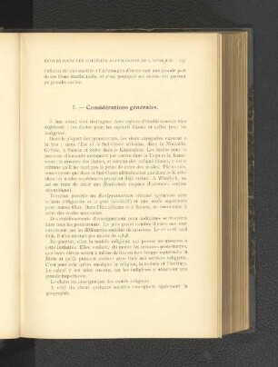 I. Considérations générales.