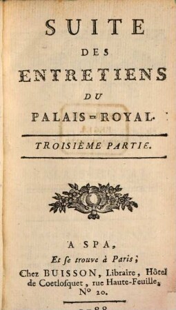 Les Entretiens Du Palais-Royal, 3