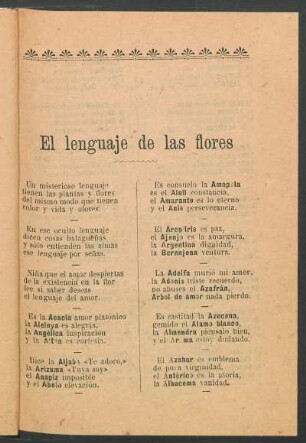 El lenguaje de las flores