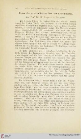 Ueber den gesetzmäßigen Bau der Linienspectra
