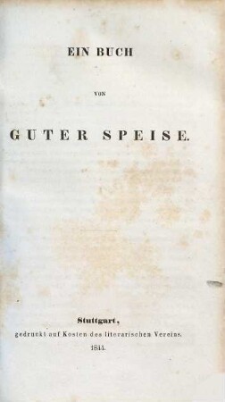 Ein Buch von guter Speise