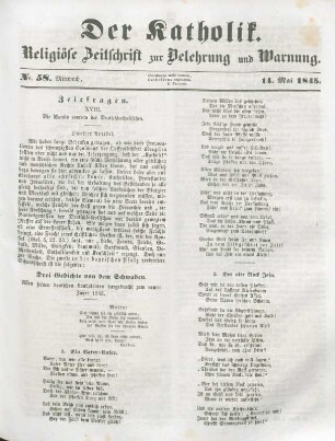 269-271 Zeitfragen : XVIII. Die monita secreta der Deutschkatholischen (zweiter Artikel)