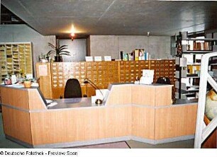 Ausleihbereich der Bibliothek Hartha