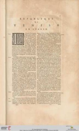 Republique de Venise en Italie