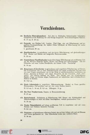 Verschiedenes (Nr. 446- 457)