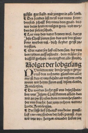 Volget der lobgesang