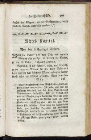Achtes Kapitel. Von der frühzeitigen Geburt.