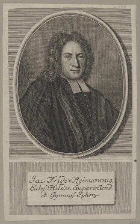 Bildnis des Jac. Frider. Reimannus