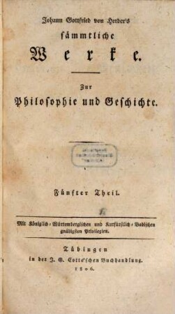 Ideen zur Geschichte der Menschheit, 3. 1787