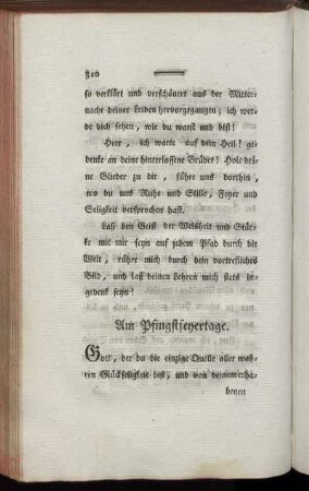 Am Pfingstfeyertage.