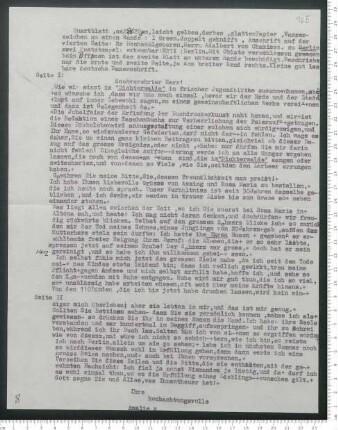 Briefabschrift (Schreibmaschine)