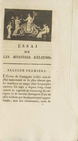 Essai Sur Les Mystéres D´Éleusis (unvollständig)