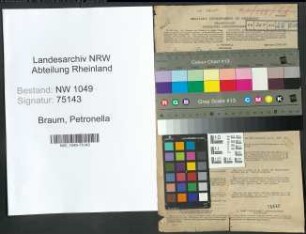 Entnazifizierung Petronella Braum , geb. 18.01.1899 (Lehrerin)
