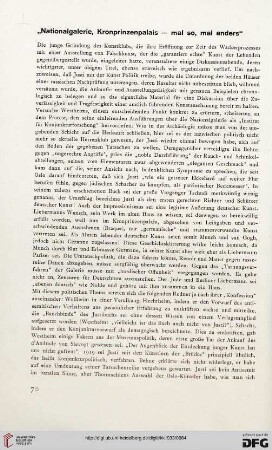 "Nationalgalerie, Kronprinzenpalais - mal so, mal anders"