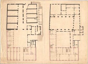 Voit, Johann Michael; Lagepläne und nicht identifizierte Grundrisse - Grundrisse