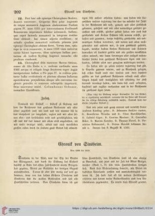 Chronik von Sinsheim