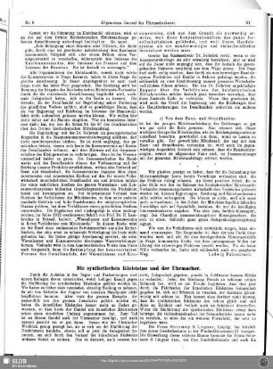 Die synthetischen Edelsteine und der Uhrmacher