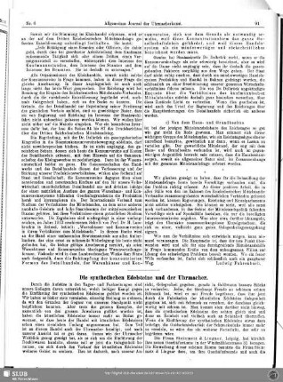 Die synthetischen Edelsteine und der Uhrmacher